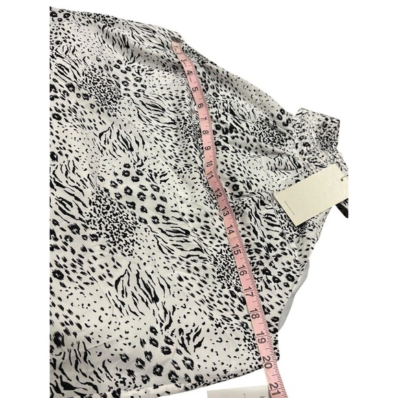 NWT- Joie 'Erola B' Printed Mock-Neck Halter Top, Porcelain/Black - Size Small - Picture 7 of 14